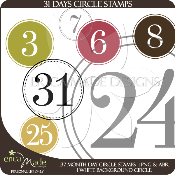 (image for) 31 Days Circle Stamps