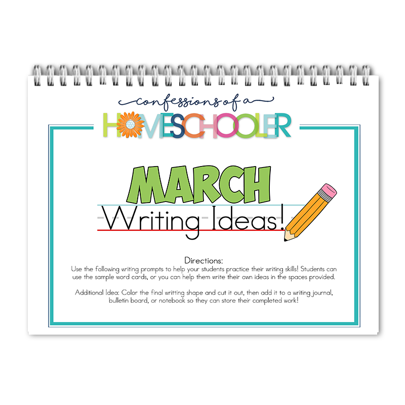 (image for) March Writing Prompts PDF