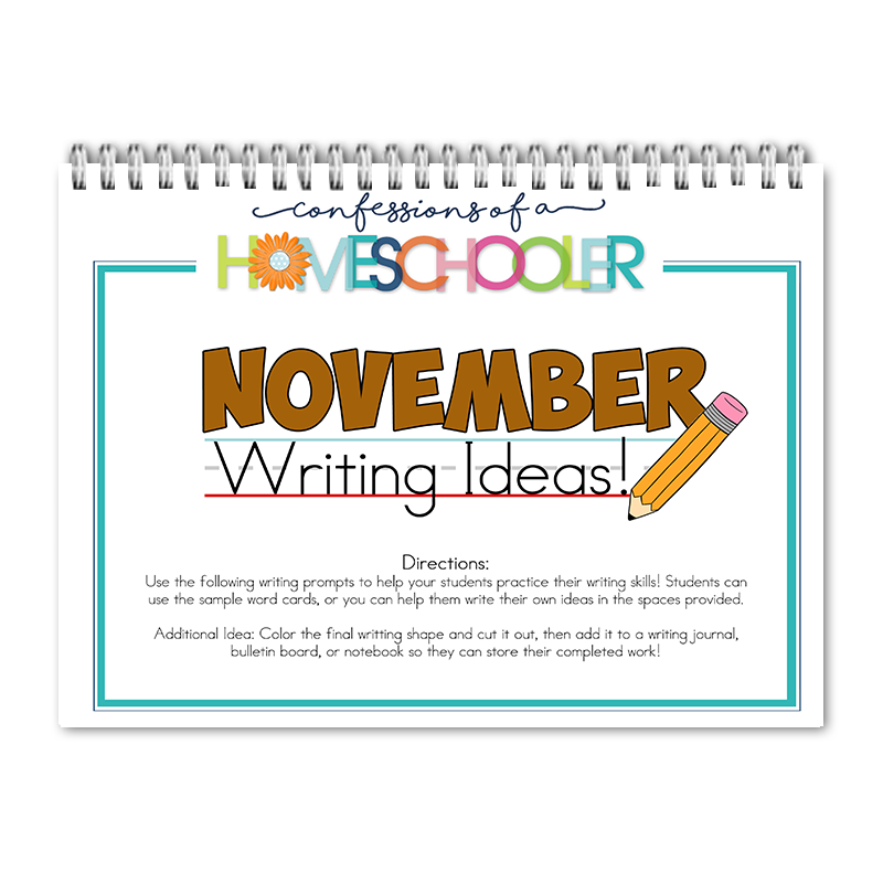 (image for) November Writing Prompts PDF