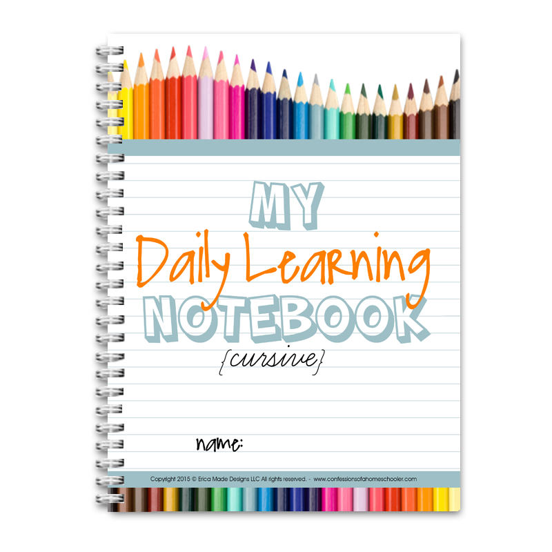 (image for) Daily Learning Notebook: Cursive - PDF