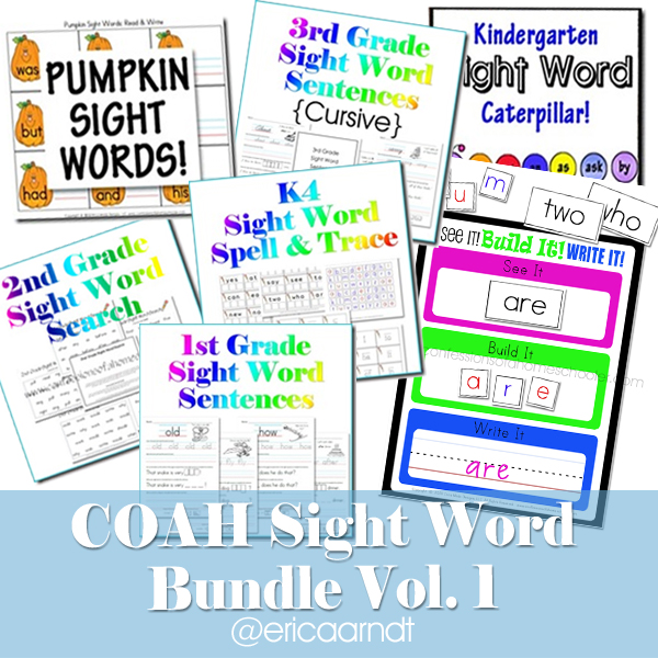 (image for) Sight Word Bundle Pack Vol 1 PDF