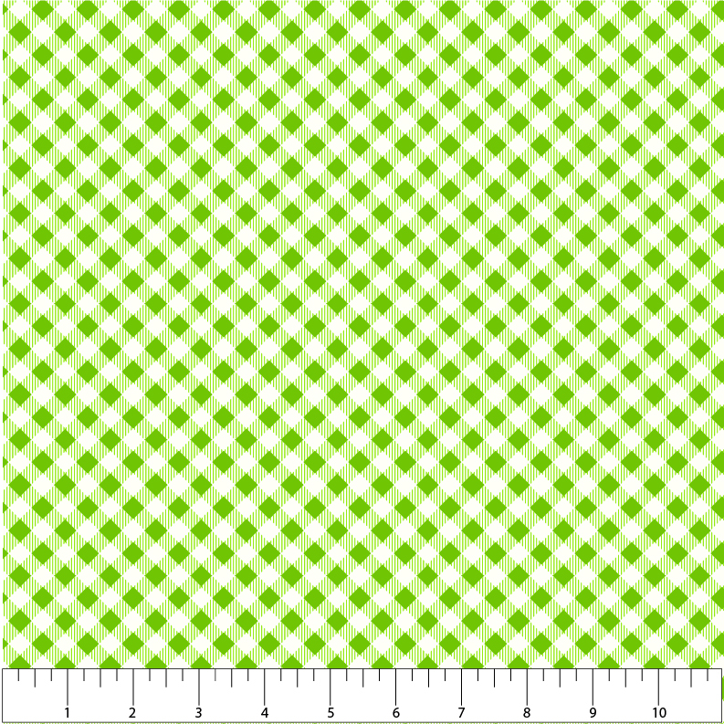 (image for) Bloom Green Gingham Yardage - Click Image to Close