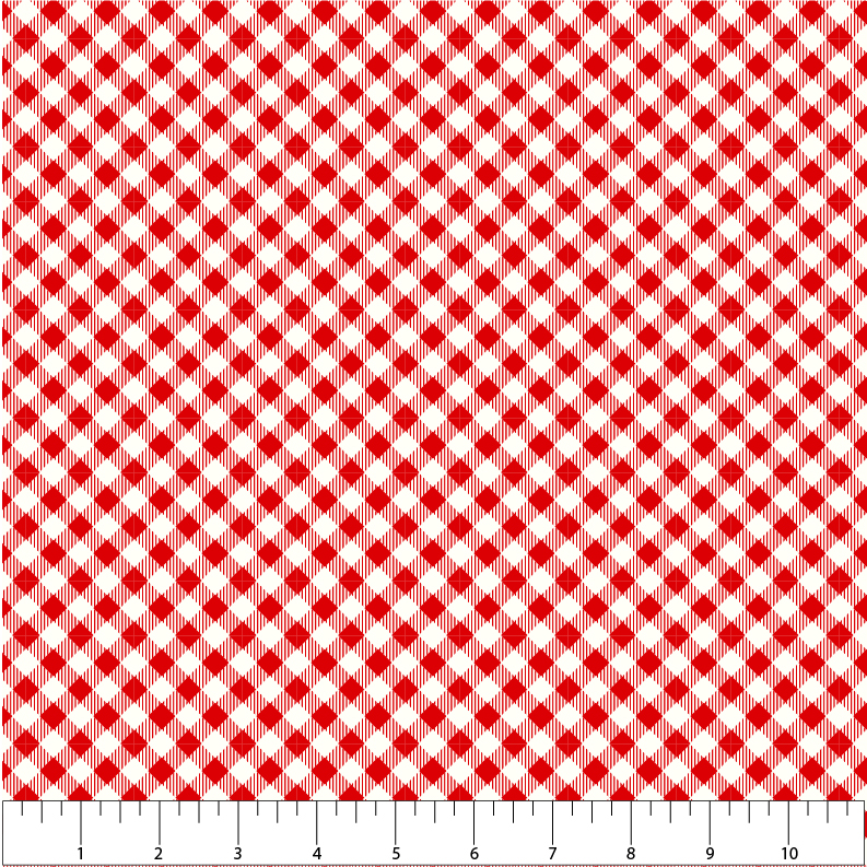 (image for) Bloom Red Gingham Yardage