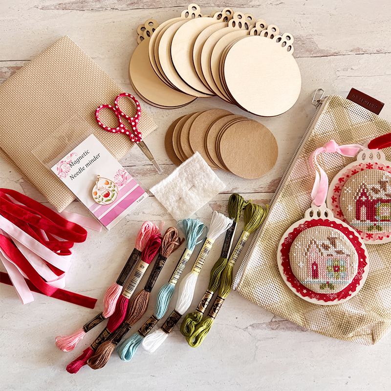 (image for) 2025 Candy Cane Lane Stitchy Ornaments KIT + PATTERN