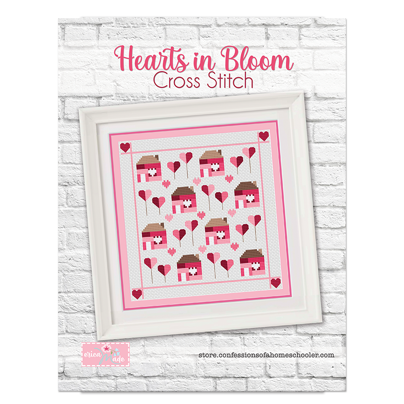 (image for) Hearts in Bloom Cross Stitch PDF