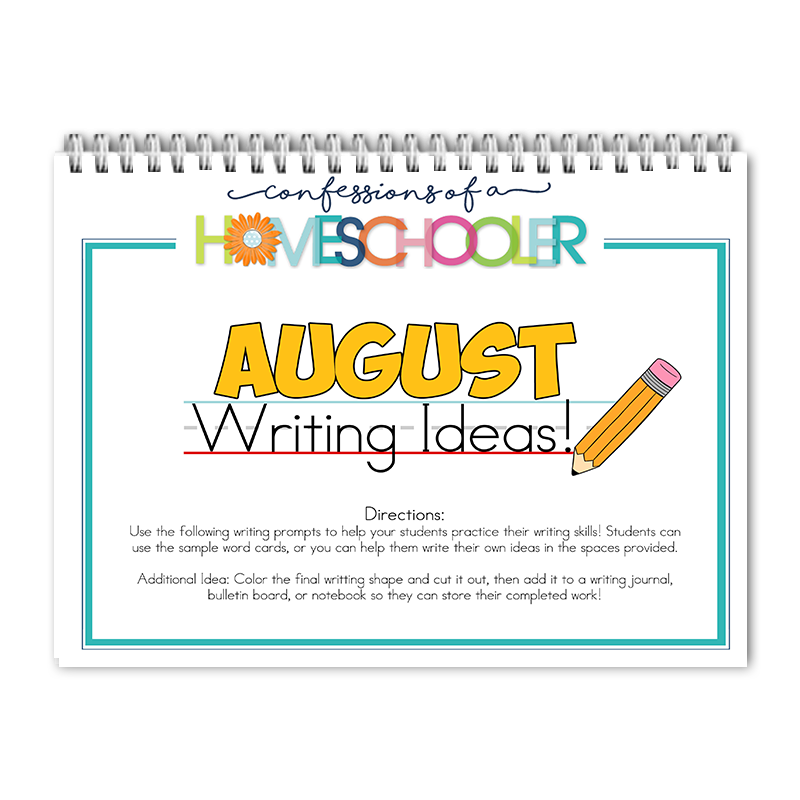 August Writing Prompts PDF - Click Image to Close