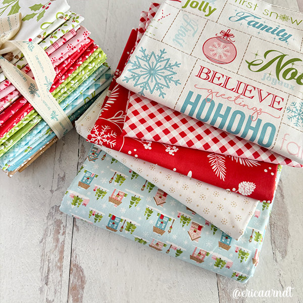 (image for) Christmas Spools Fabric Kit - Aqua Backing