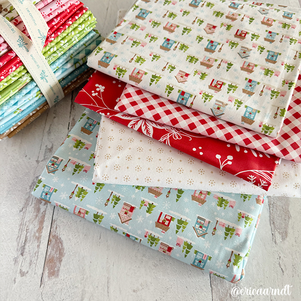 (image for) Christmas Spools Fabric Kit - Aqua Alternate Backing