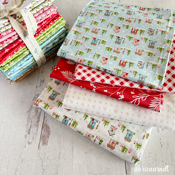 (image for) Christmas Spools Fabric Kit - Cream Alternate Backing