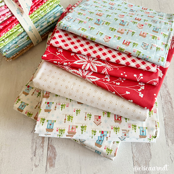 (image for) Christmas Spools Fabric Kit - Cream Pieced Backing