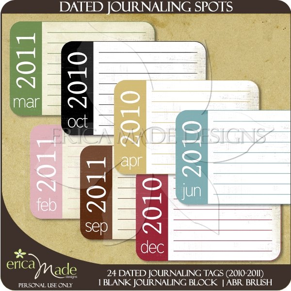 (image for) Date Journal Stamps