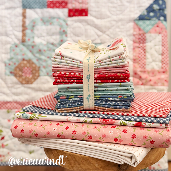 (image for) Homespun FULL Quilt Kit - PINK BACKING